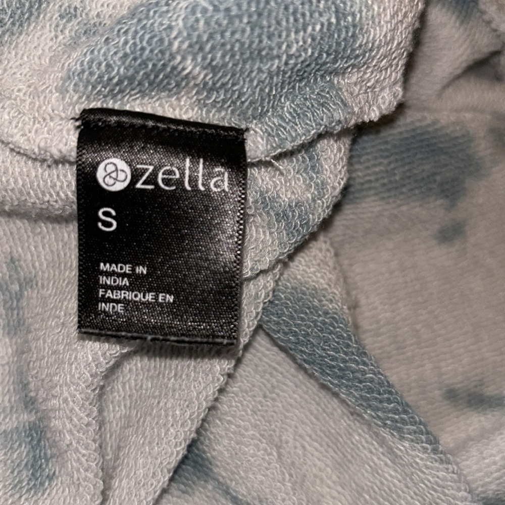 Zella Women's Terry Tie Dye Capri Joggers In Teal Titanic Sweatpants, - Picture 11 of 15